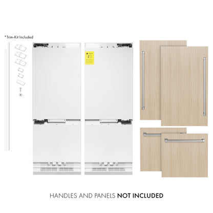 ZLINE 60" Panel Ready Built-In 4 Door French Door Refrigerator - Internal Water and Ice Dispenser