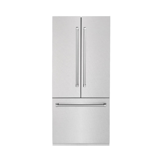 ZLINE 36" Built-In 2-Door Bottom Freezer Refrigerator with Internal Water and Ice Dispenser - DuraSnow Stainless Steel