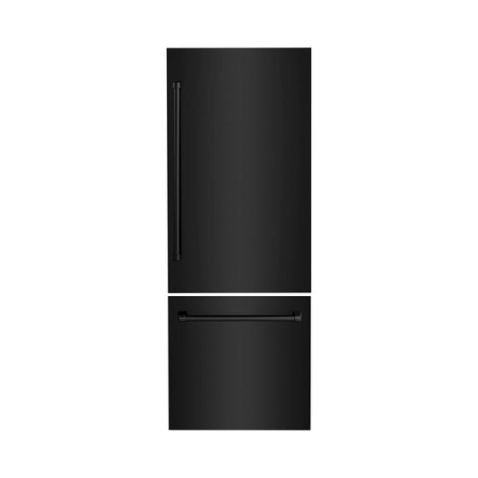 Panels & Handles Only - ZLINE 30" Refrigerator Panels in Black Stainless Steel