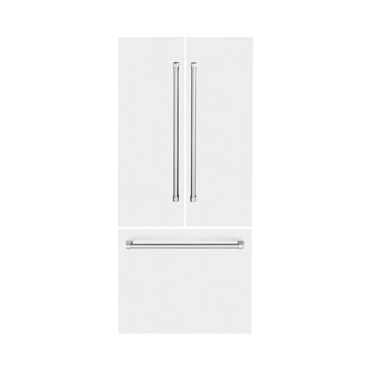 Panels & Handles Only - ZLINE 36" Refrigerator Panels in Matte White