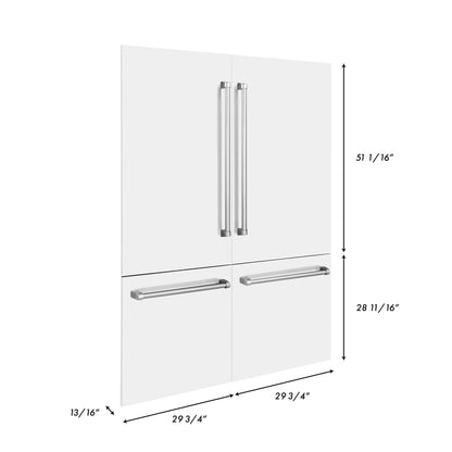 Panels & Handles Only - ZLINE 60" Refrigerator Panels in Matte White