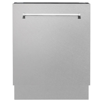 ZLINE 3-Appliance 48" Kitchen Package with DuraSnow Stainless Dual Fuel Range, Ducted Vent Range Hood, and Tall Tub Dishwasher