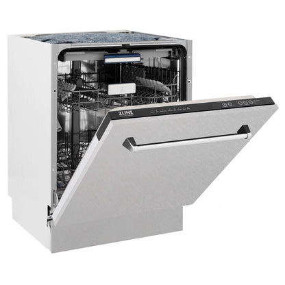 ZLINE 3-Appliance 36" Kitchen Package with Fingerprint Resistant Stainless Dual Fuel Range, Ducted Vent Range Hood, and Tall Tub Dishwasher