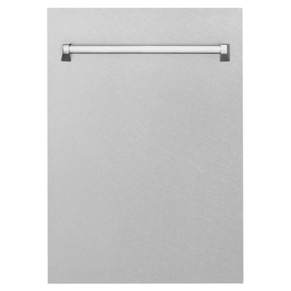 ZLINE 18" Compact Top Control Dishwasher - Fingerprint Resistant DuraSnow® Finished Stainless Steel Panel, Modern Handle