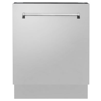 ZLINE 5-Appliance Kitchen Package with Refrigeration, 30" Stainless Steel Rangetop, 30" Range Hood, 30" Single Wall Oven, and 24" Tall Tub Dishwasher