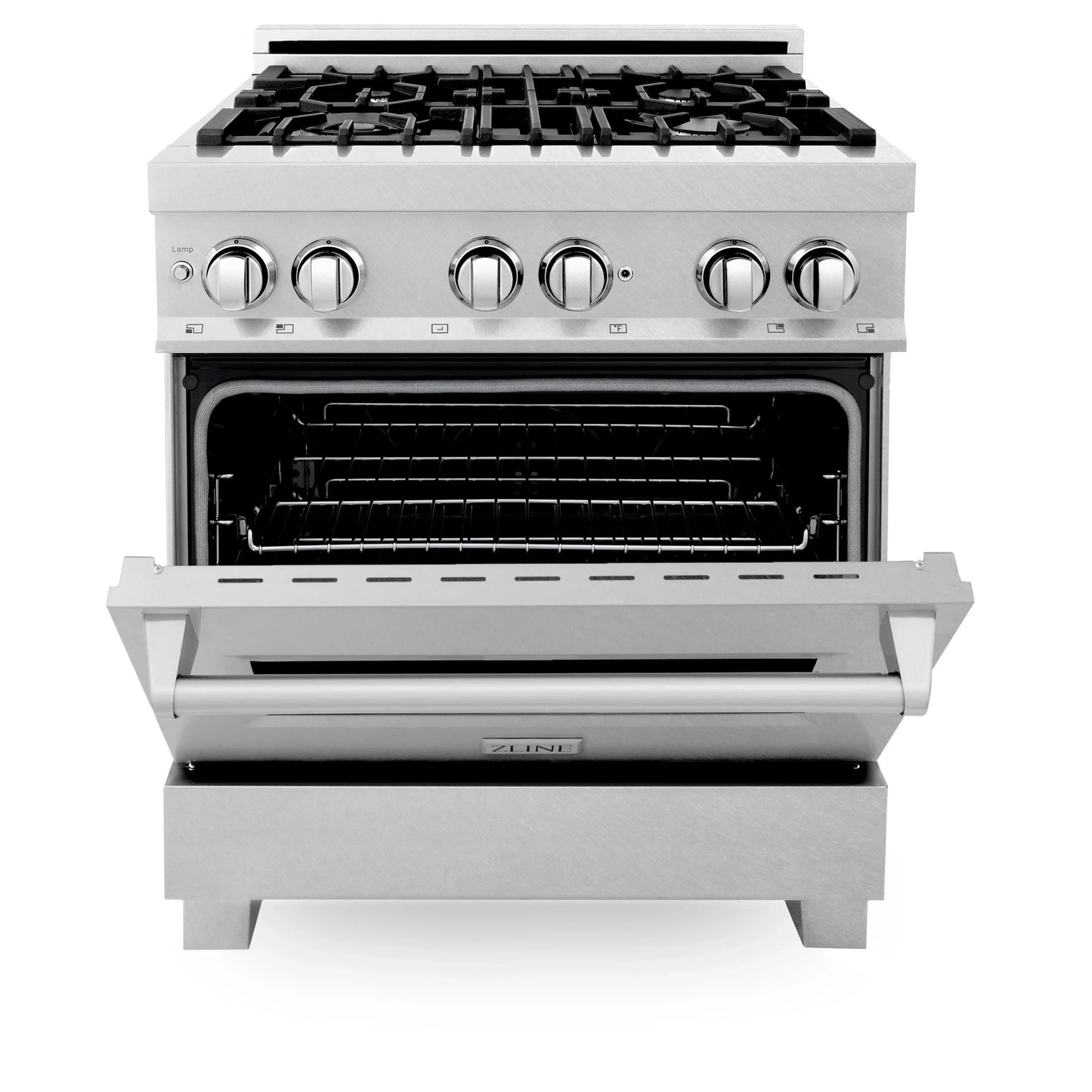 ZLINE 30" Dual Fuel Range with Gas Stove and Electric Oven - Fingerprint Resistant Stainless Steel