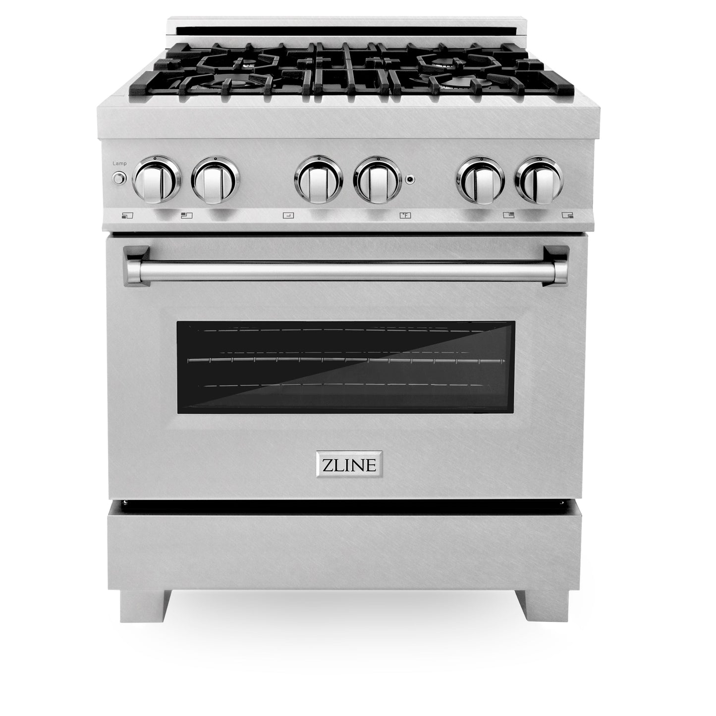 ZLINE 3-Appliance 30" Kitchen Package with DuraSnow Stainless Dual Fuel Range, Ducted Vent Range Hood, and Dishwasher
