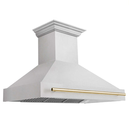 ZLINE Autograph Edition 48" Range Hood - DuraSnow with Stainless Steel Shell