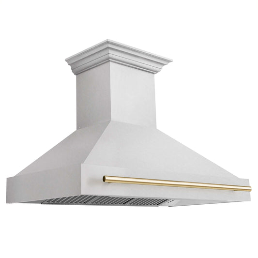 ZLINE Autograph Edition 48" Range Hood - DuraSnow with Stainless Steel Shell