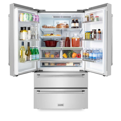 ZLINE 36" Freestanding French Door Refrigerator with Internal Ice Maker
