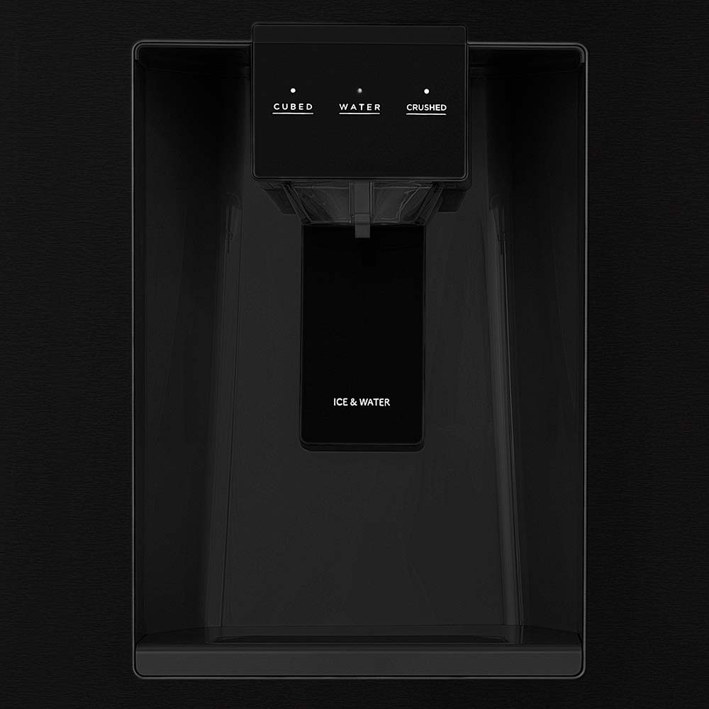 ZLINE 4-Appliance 30" Autograph Edition Kitchen Package with Black Stainless Steel Dual Fuel Range, Range Hood, Dishwasher, and Refrigeration Including External Water Dispenser with Champagne Bronze Accents