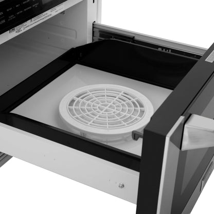 ZLINE 24" Built-in Microwave Drawer - Traditional Handle with Color Options