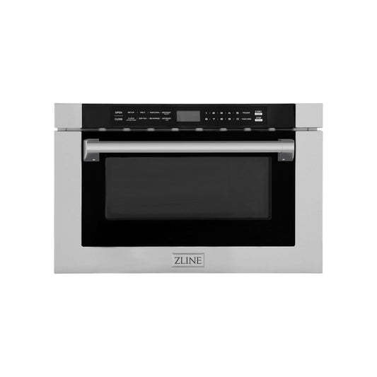 ZLINE 24" Built-in Microwave Drawer - Traditional Handle with Color Options