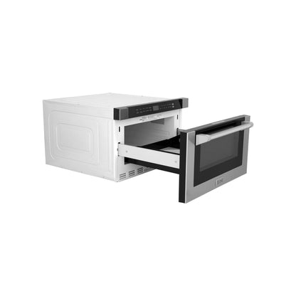ZLINE 24" Built-in Microwave Drawer - Traditional Handle with Color Options