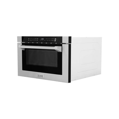 ZLINE 24" Built-in Microwave Drawer - Traditional Handle with Color Options