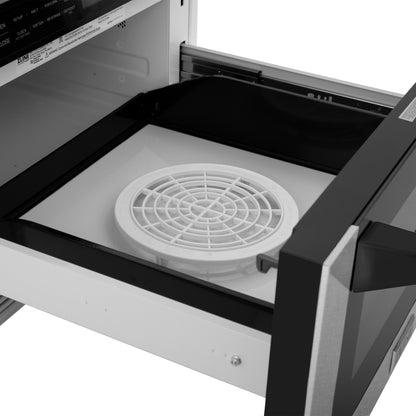 ZLINE Autograph Edition 24" Microwave - Fingerprint Resistant Stainless Steel with Traditional Handles and Accents