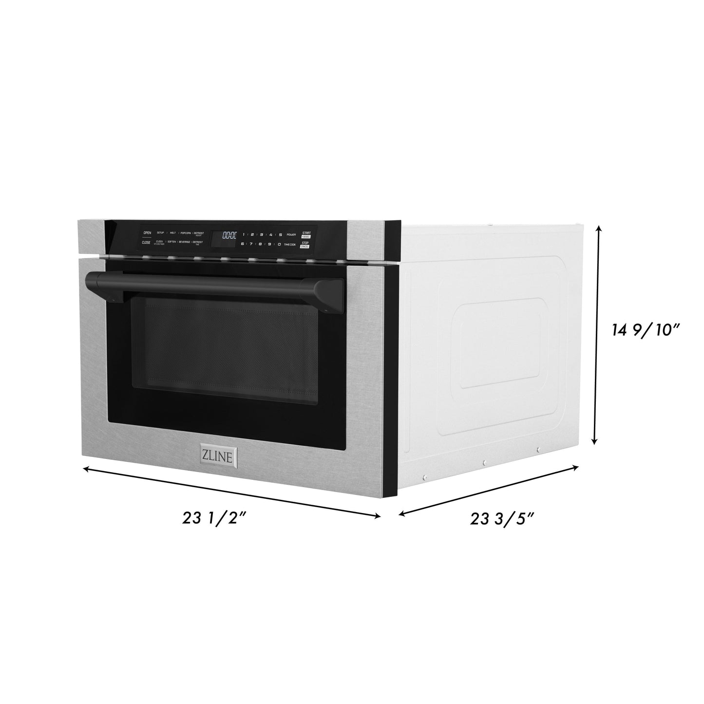 ZLINE Autograph Edition 24" Microwave - Fingerprint Resistant Stainless Steel with Traditional Handles and Accents
