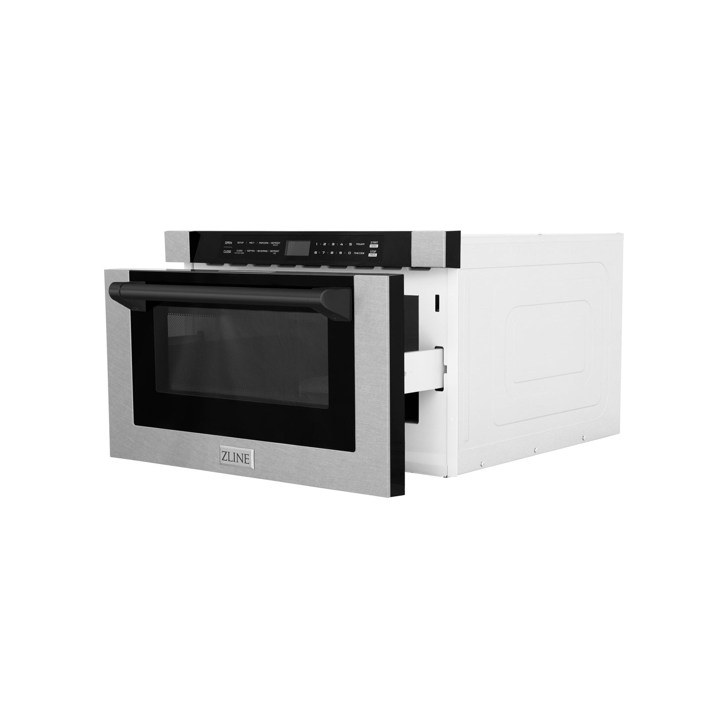 ZLINE Autograph Edition 24" Microwave - Fingerprint Resistant Stainless Steel with Traditional Handles and Accents