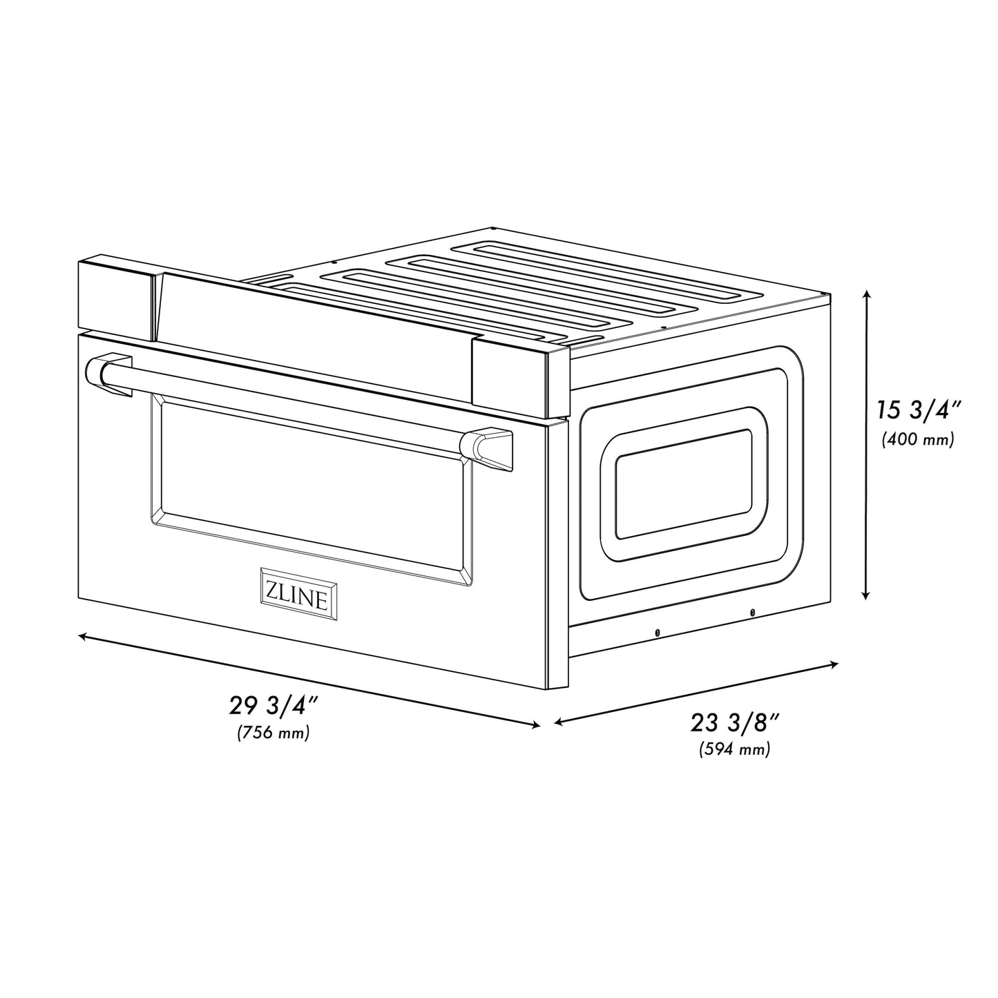 ZLINE 30" Built-In Microwave Drawer with Color Options