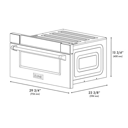 ZLINE 30" Built-In Microwave Drawer with Color Options
