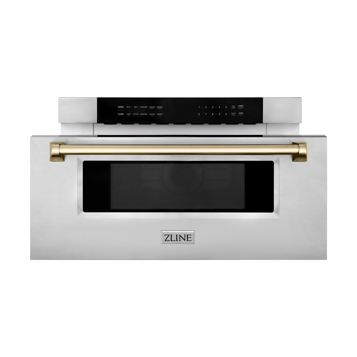 ZLINE Autograph Edition 30" Built-In Microwave Drawer - Stainless Steel with Accents