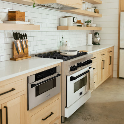 ZLINE Autograph Edition 30" Built-In Microwave Drawer - Stainless Steel with Accents