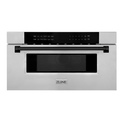 ZLINE Autograph Edition 30" Built-In Microwave Drawer - Stainless Steel with Accents