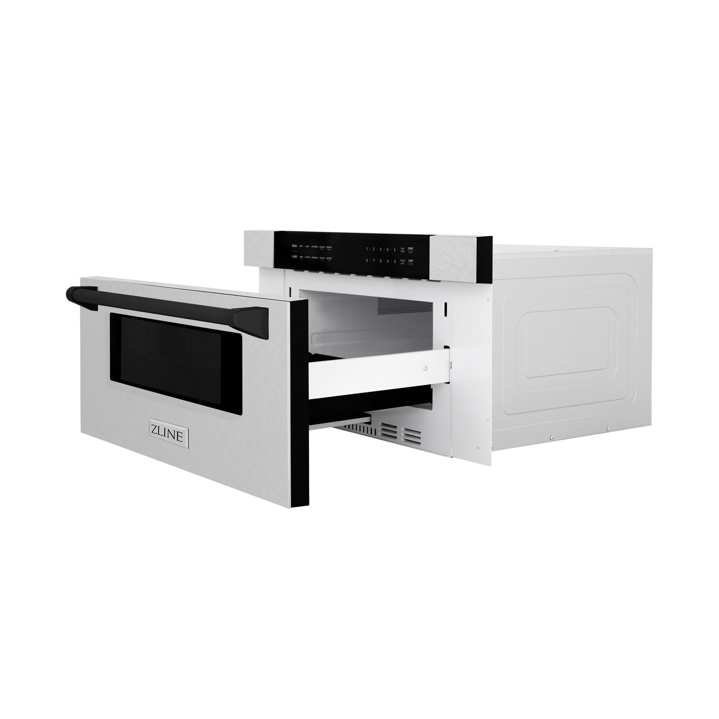 ZLINE Autograph Edition 30" Built-In Microwave Drawer - Fingerprint Resistant Stainless Steel with Accents