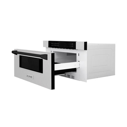 ZLINE Autograph Edition 30" Built-In Microwave Drawer - Fingerprint Resistant Stainless Steel with Accents