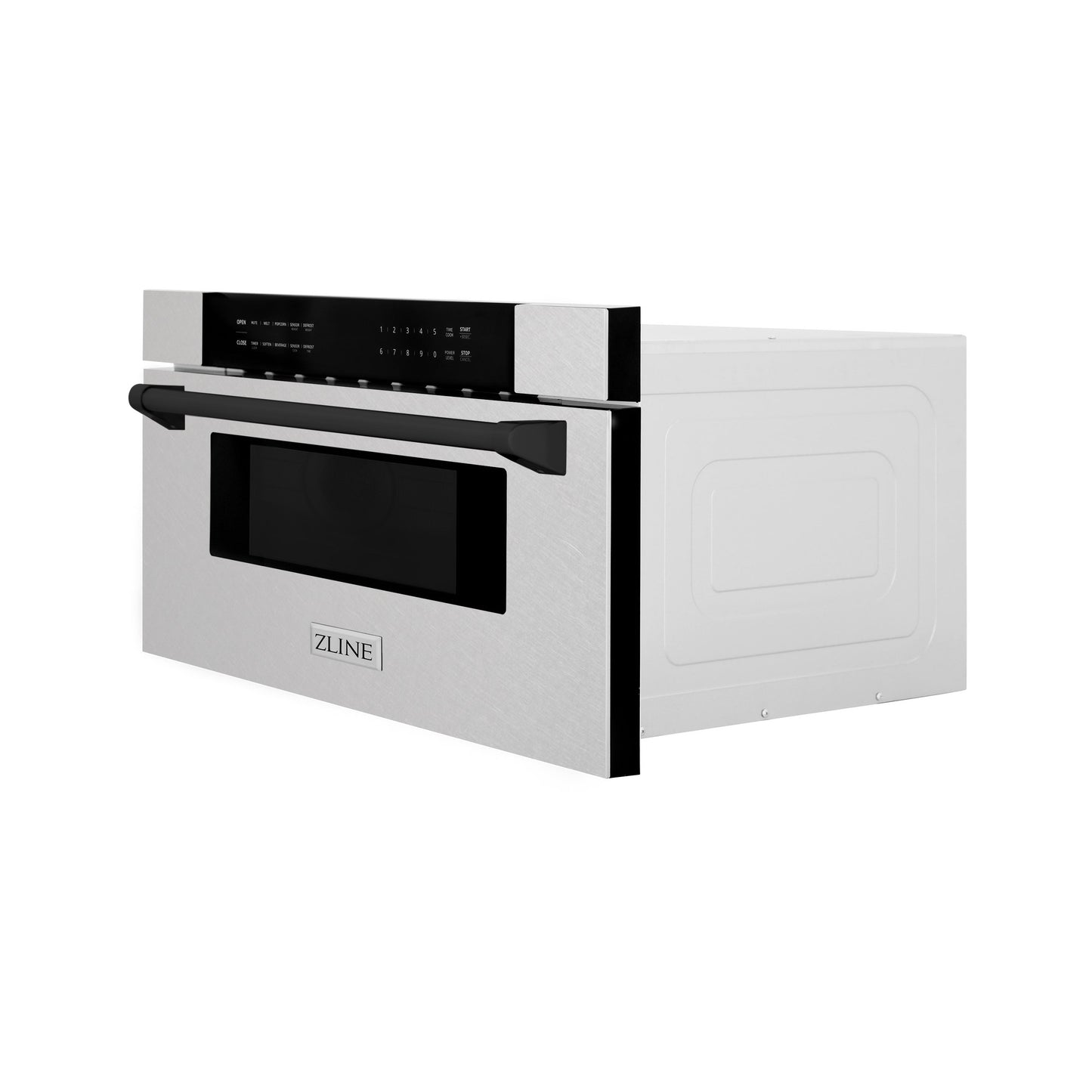 ZLINE Autograph Edition 30" Built-In Microwave Drawer - Fingerprint Resistant Stainless Steel with Accents