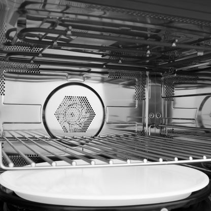 ZLINE Autograph Edition 24" Built-in Convection Microwave Oven - Black Stainless Steel with Accents