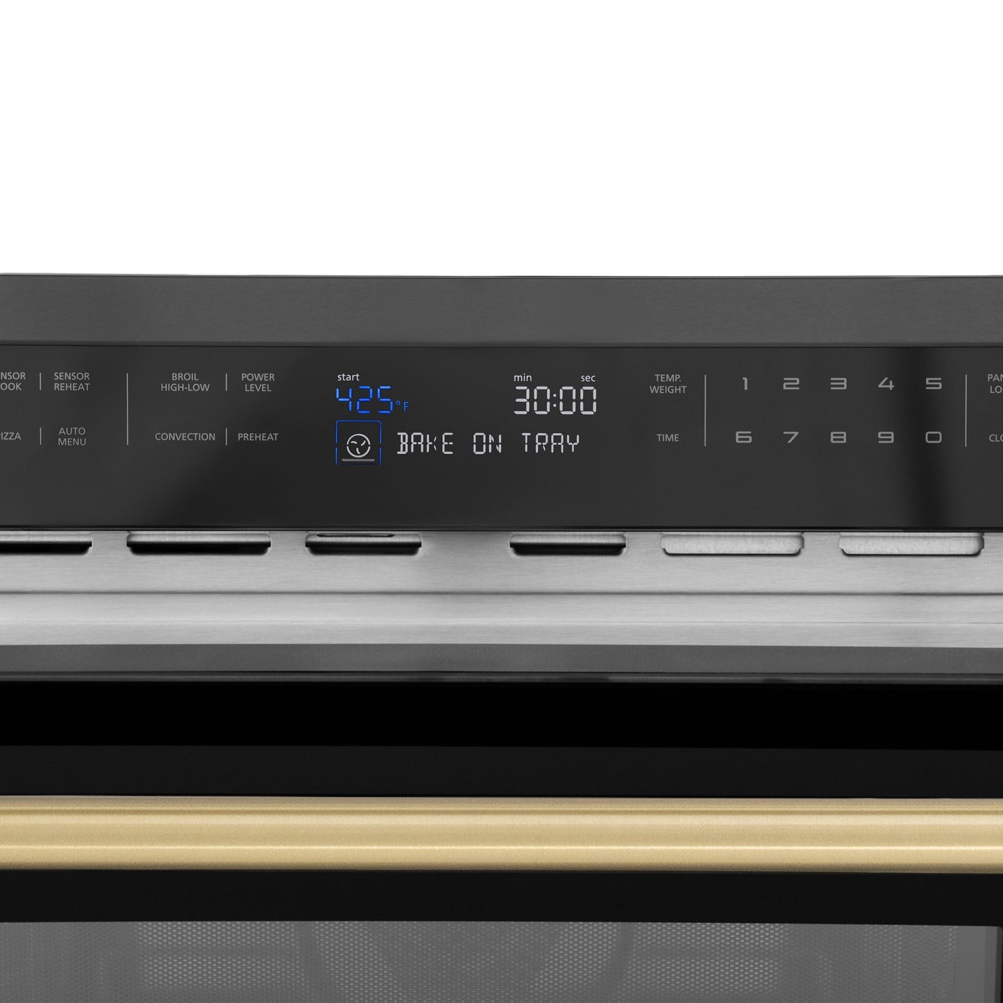 ZLINE Autograph Edition 24" Built-in Convection Microwave Oven - Black Stainless Steel with Accents