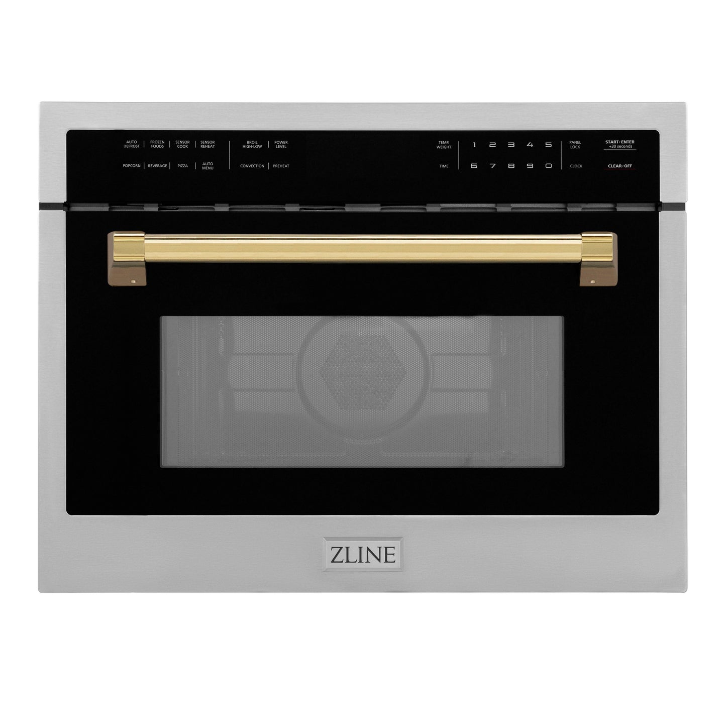 ZLINE Autograph Edition 24" Built-in Convection Microwave Oven - Stainless Steel with Accents