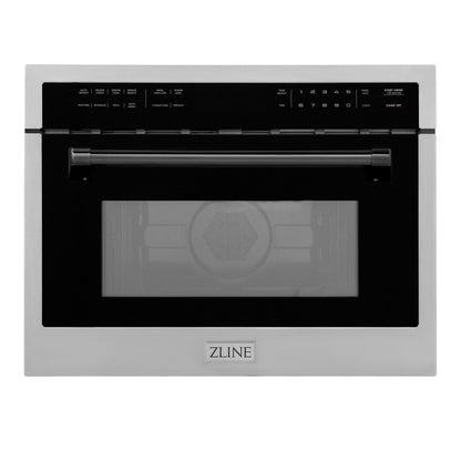 ZLINE Autograph Edition 24" Built-in Convection Microwave Oven - Stainless Steel with Accents