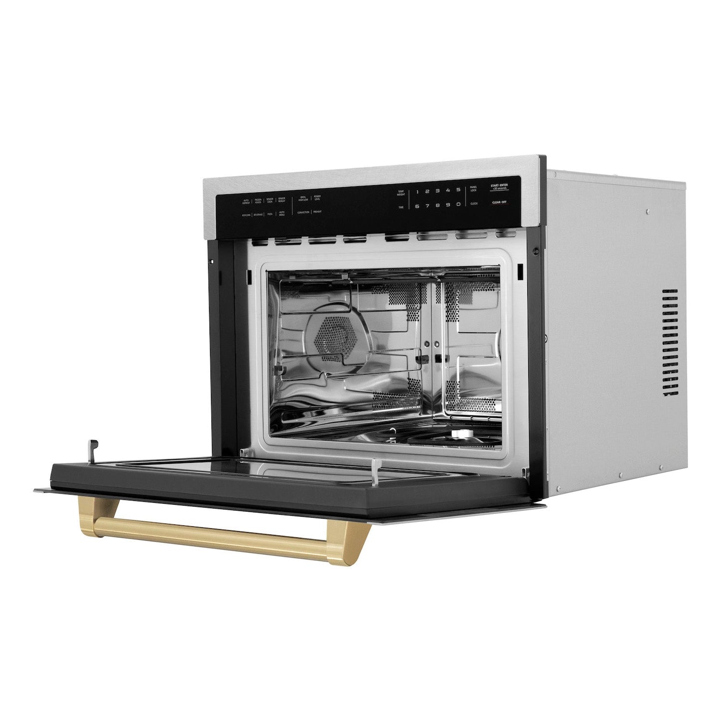 ZLINE Autograph Edition 24" Built-in Convection Microwave Oven - DuraSnow Stainless Steel with Accents