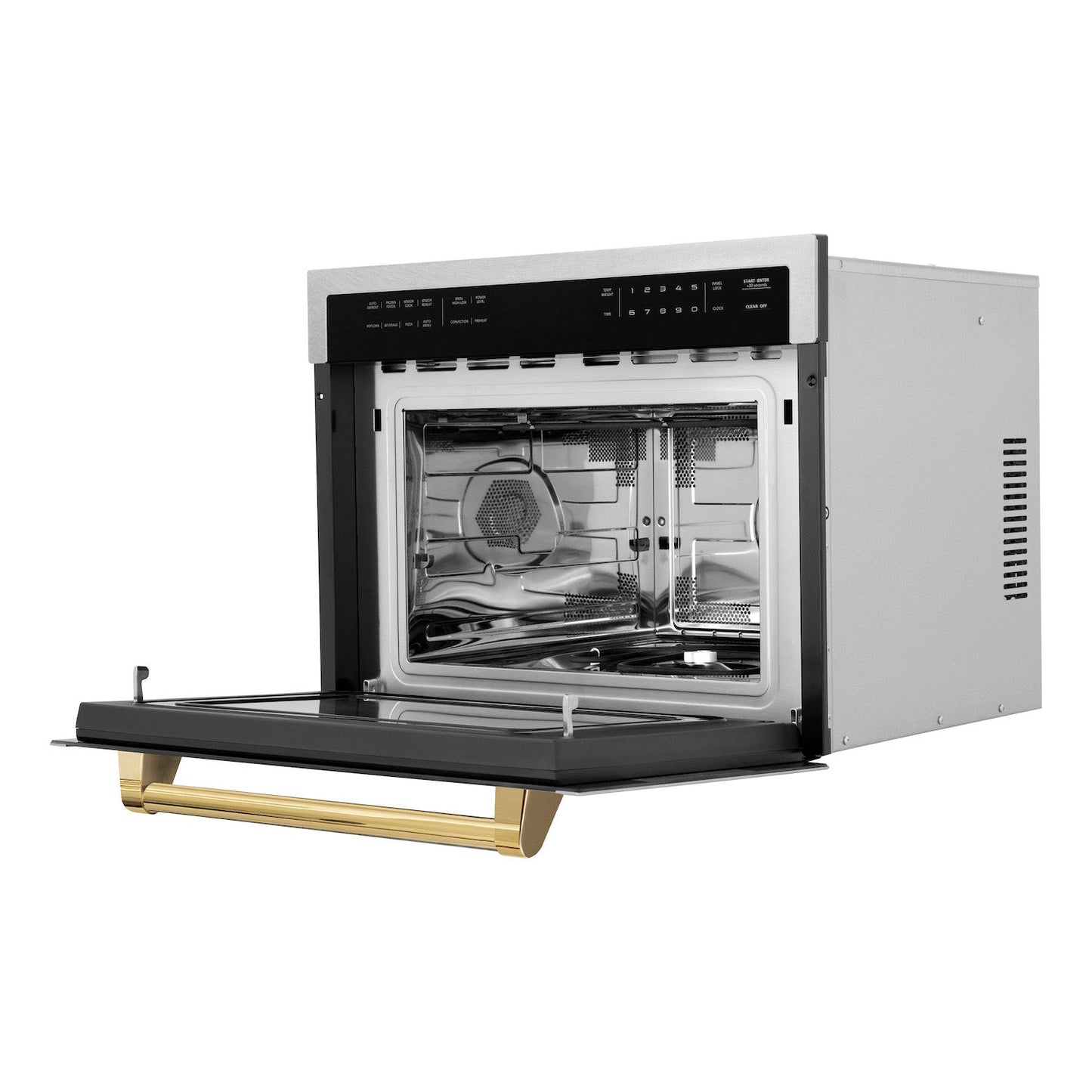 ZLINE Autograph Edition 24" Built-in Convection Microwave Oven - DuraSnow Stainless Steel with Accents