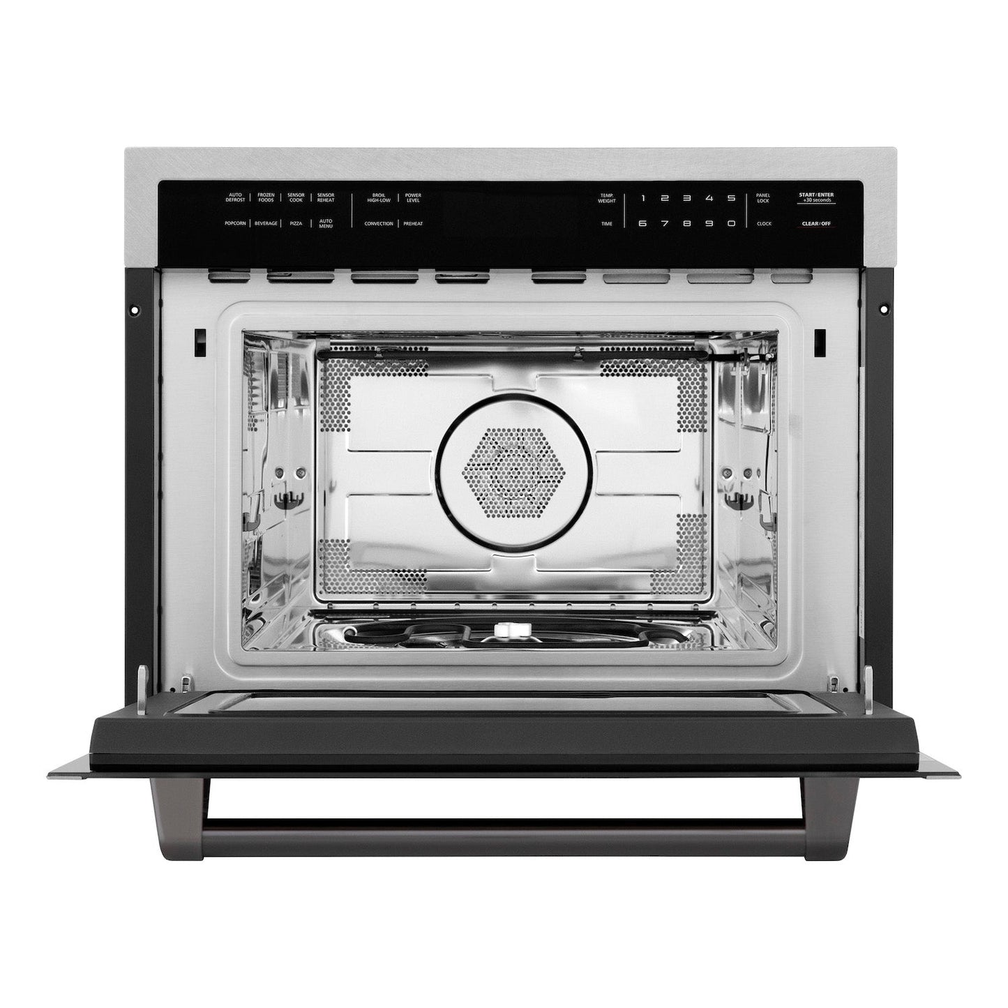 ZLINE Autograph Edition 24" Built-in Convection Microwave Oven - DuraSnow Stainless Steel with Accents