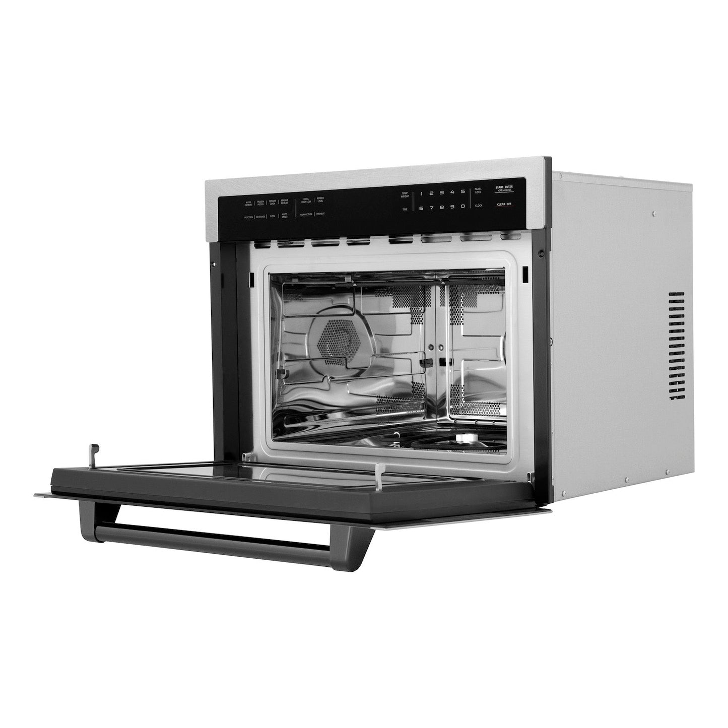 ZLINE Autograph Edition 24" Built-in Convection Microwave Oven - DuraSnow Stainless Steel with Accents