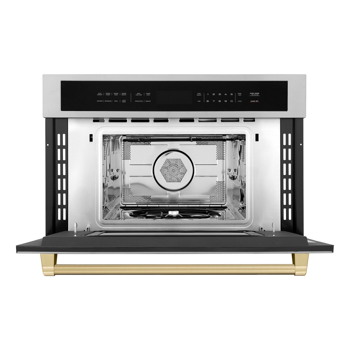 ZLINE Autograph Edition 30" Built-in Convection Microwave Oven - Stainless Steel with Accents
