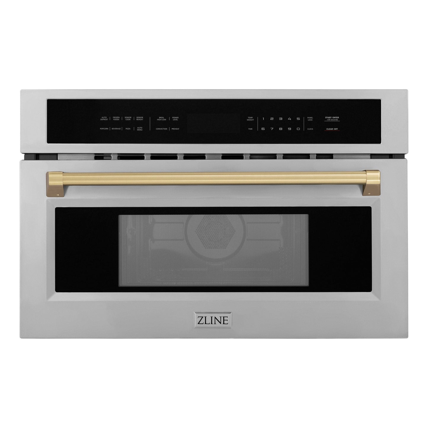 ZLINE Autograph Edition 30" Built-in Convection Microwave Oven - Stainless Steel with Accents