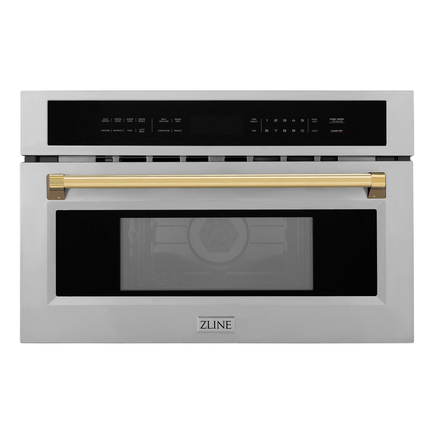 ZLINE Autograph Edition 30" Built-in Convection Microwave Oven - Stainless Steel with Accents