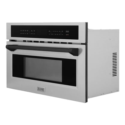 ZLINE Autograph Edition 30" Built-in Convection Microwave Oven - Stainless Steel with Accents
