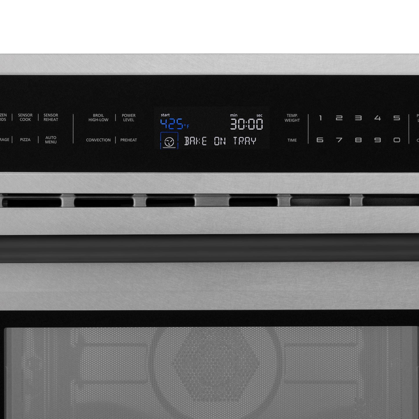 ZLINE Autograph Edition 30" Built-in Convection Microwave Oven - DuraSnow Stainless Steel with Accents