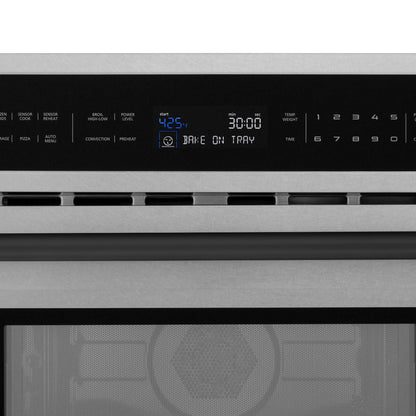 ZLINE Autograph Edition 30" Built-in Convection Microwave Oven - DuraSnow Stainless Steel with Accents