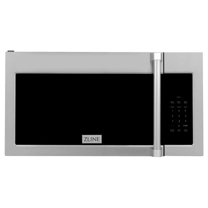 ZLINE 2-Appliance Kitchen Package with 30" Stainless Steel Dual Fuel Range and Over the Range Microwave with Traditional Handle