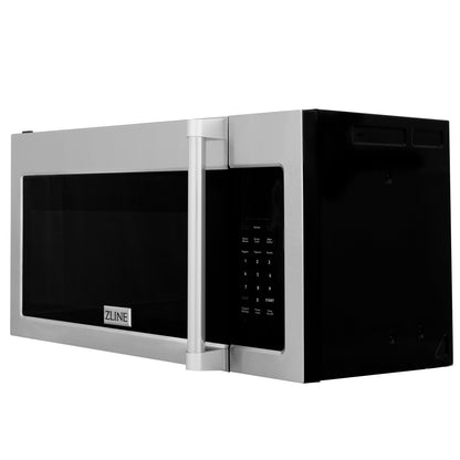 ZLINE 2-Appliance Kitchen Package with 30" Stainless Steel Dual Fuel Range and Over the Range Microwave with Traditional Handle