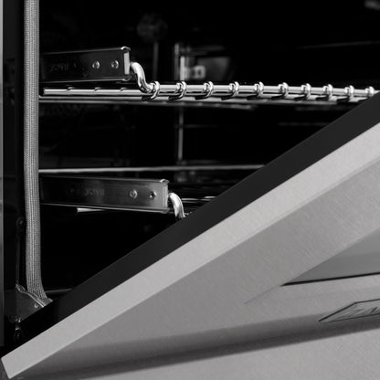 ZLINE 2-Appliance 36" Kitchen Package with DuraSnow Stainless Steel Dual Fuel Range and Convertible Vent Range Hood