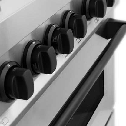 ZLINE 2-Appliance 48" Autograph Edition Kitchen Package with Stainless Steel Dual Fuel Range and Range Hood with Matte Black Accents