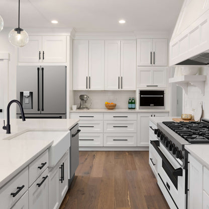 ZLINE 36" Autograph Edition Freestanding French Door Refrigerator with External Water and Ice Dispenser - Stainless Steel with Accents