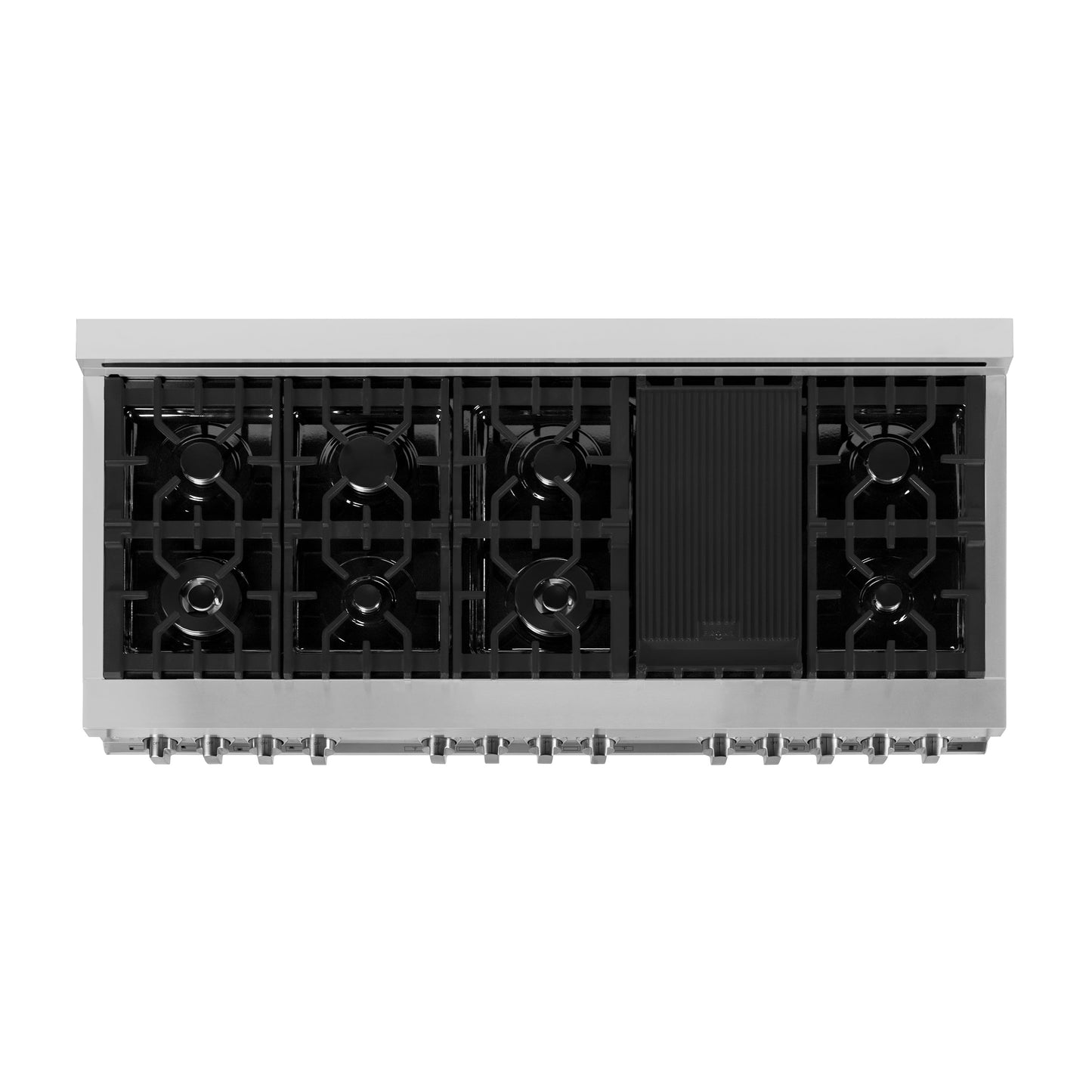 ZLINE 2-Appliance Kitchen Package with 60" Stainless Steel Dual Fuel Range and Convertible Vent Range Hood
